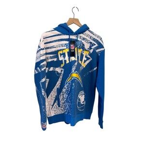 Men's NFL x Staple Blue L Chargers All Over Print Pullover Hoodie XL